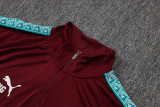 2026-27 Portugal Brown Red Half Pull Tracksuit #B26073(半拉链)