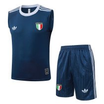 2026-27 Italy Dark blue Tank top and shorts suit #D26051