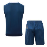 2026-27 Italy Dark blue Tank top and shorts suit #D26051