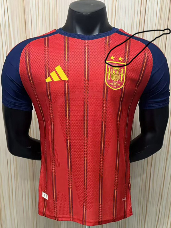 2026-27 Spain Home 2 Stars Player Version Soccer Jersey (带2颗星)