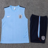 2026-27 England Light blue Tank top and shorts suit #D26054