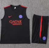 2026-27 PSG Black Tank top and shorts suit #D26050