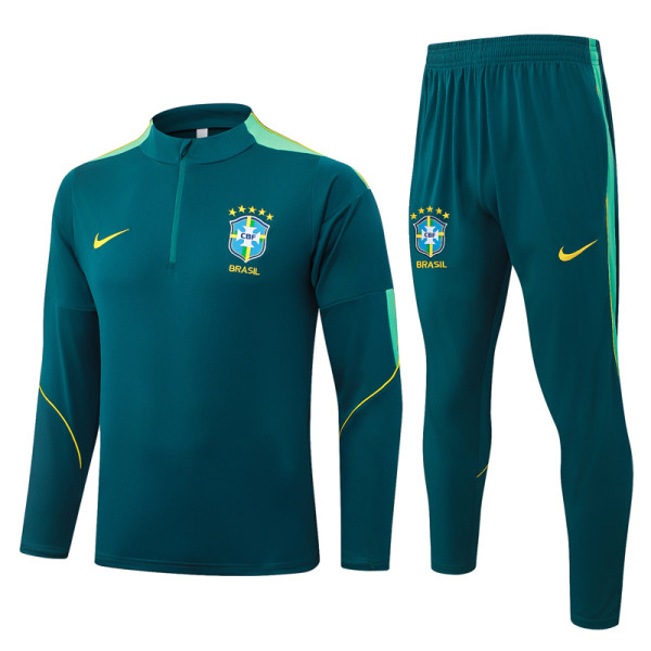 2026-27 Brazil Dark green Half Pull Tracksuit #B26076(半拉链)