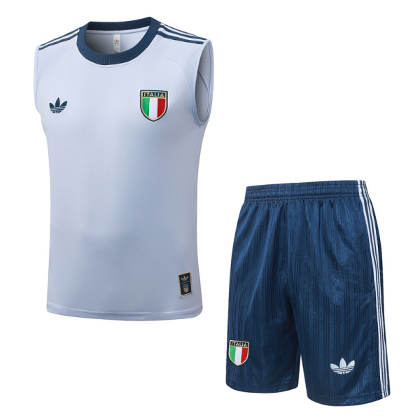 2026-27 Italy Light blue Tank top and shorts suit #D26053