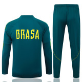2026-27 Brazil Dark green Half Pull Tracksuit #B26076(半拉链)
