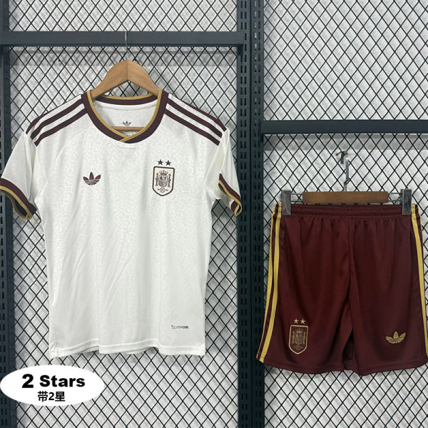 2026-27 Spain Away Kids Soccer Jersey (带2星)
