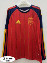 2026-27 Spain Home Long Sleeve Soccer Jersey (长袖)(带2星)