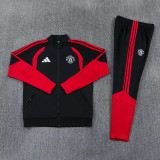 2026-27 Man Utd Black Red Jacket Tracksuit