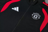 2026-27 Man Utd Black Red Jacket Tracksuit