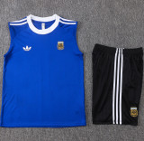 2026-27 Argentina Fancy blue Tank top and shorts suit #D26056
