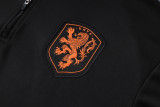 2026-27 Netherlands Black Half Pull Tracksuit (半拉链)