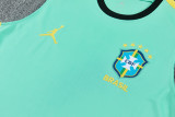 2026-27 Brazil Jordan Light green Tank top and shorts suit