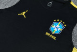 2026-27 Brazil Jordan Black Tank top and shorts suit