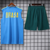 2026-27 Brazil Light blue Tank top and shorts suit
