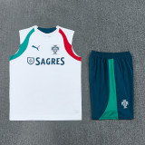 2026-27 Portugal White Tank top and shorts suit