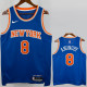 2022-23 Knicks ANUNOBY #8 Blue Top Quality Hot Pressing NBA Jersey