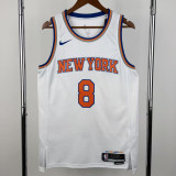 2022-23 Knicks ANUNOBY #8 White Top Quality Hot Pressing NBA Jersey