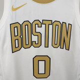 2025-26 Celtics TATUM #0 White City Edition Top Quality Hot Pressing NBA Jersey