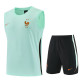 2026-27 France Light green Tank top and shorts suit
