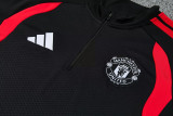 2026-27 Man Utd Black Half Pull Tracksuit (半拉链)