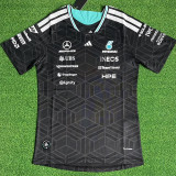 2026 Mercedes Black T-Shirts Racing Suit (Slim-fit style)球员