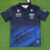 2026 Williams Black Blue Polo Racing Suit (Football Jersey Size)(有领)