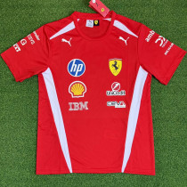 2026 Ferrari Red T-Shirts Racing Suit (Football Jersey Size)(圆领)