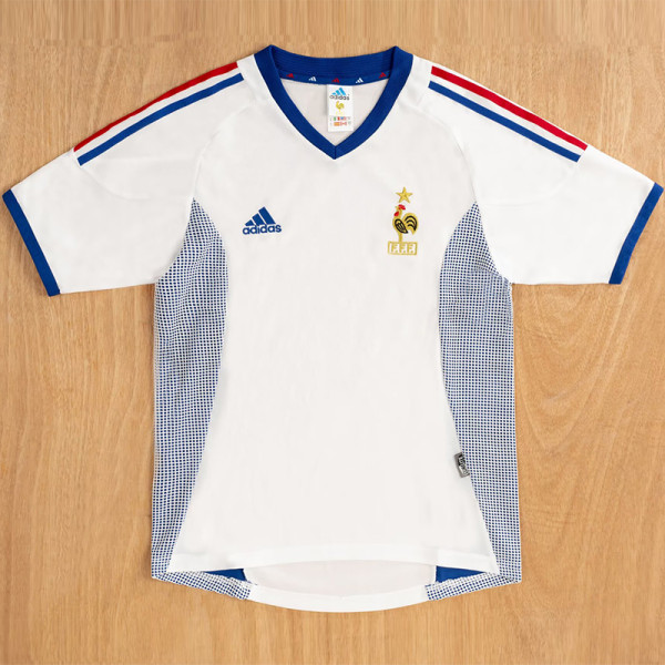 2002 France Away Retro Soccer Jersey