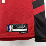 2022-23 Trail Blazers MORANT #1 Red Top Quality Hot Pressing NBA Jersey (Trapeze Edition)飞人版