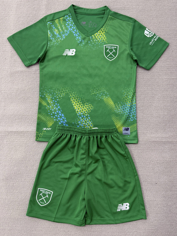 2026-27 West Ham Green Goalkeeper Kids Soccer Jersey