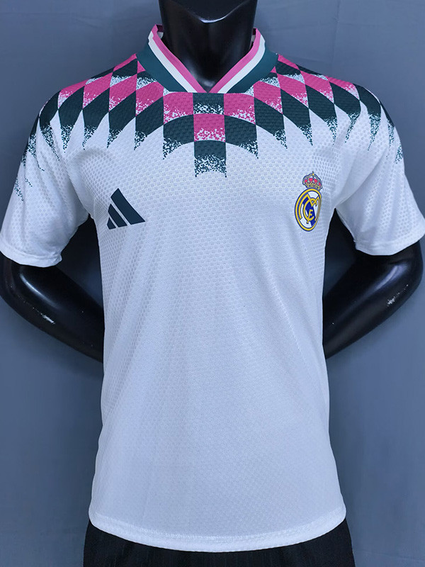 2026-27 RMA White Pink Player Version Training Shirts