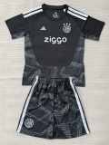 2026-27 Ajax Black Goalkeeper Kids Soccer Jersey