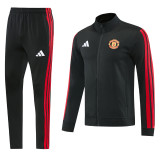 2026-27 Man Utd Black Jacket Tracksuit #01