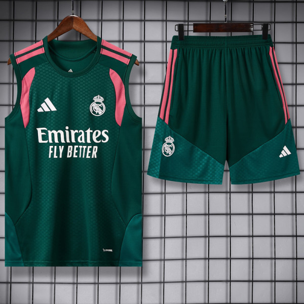 2026-27 RMA Dark green Tank top and shorts suit