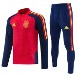 2026-27 Spain Red Half Pull Tracksuit (半拉链)
