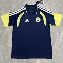 2026-27 Fenerbahce Royal blue Polo Short Sleeve (半拉链)