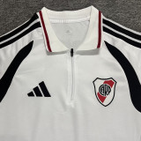 2026-27 River Plate White Polo Short Sleeve (半拉链)