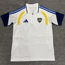 2026-27 Boca Juniors White Polo Short Sleeve (半拉链)