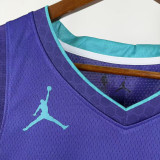 2022-23 Hornets BALL #1 Purple Top Quality Hot Pressing NBA Jersey (Trapeze Edition) 飞人版
