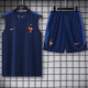 2026-27 France Royal blue Tank top and shorts suit #D26072