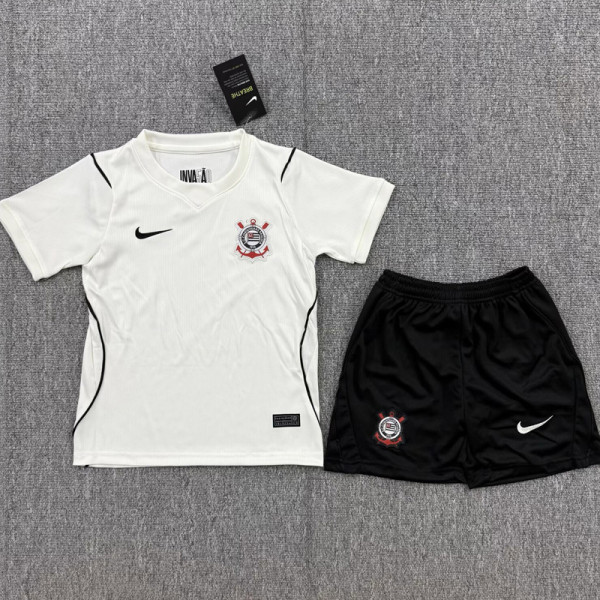 2026-27 Corinthians Home Kids Soccer Jersey