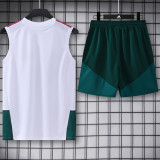 2026-27 RMA White green Tank top and shorts suit