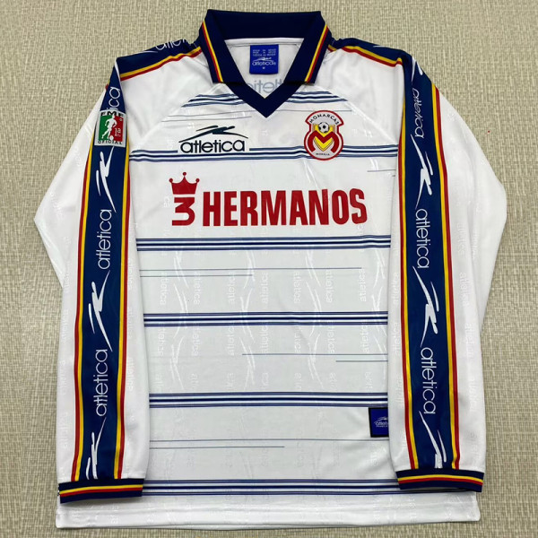 1999-2000 Monarcas Morelia Away Long Sleeve Retro Soccer Jersey (长袖)