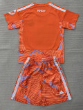 2026-27 RMA Orange Goalkeeper Kids Soccer Jersey