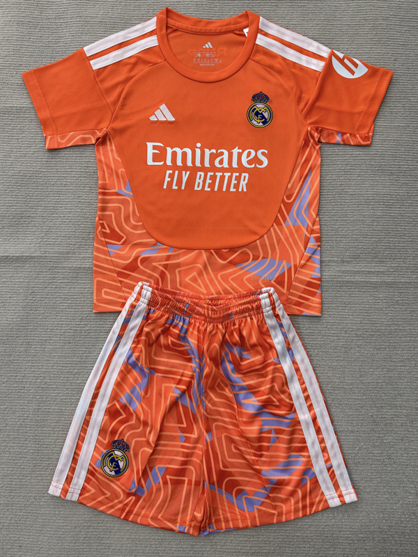 2026-27 RMA Orange Goalkeeper Kids Soccer Jersey