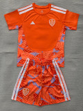 2026-27 Leeds United Orange Goalkeeper Kids Soccer Jersey