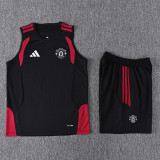 2026-27 Man Utd Black Tank top and shorts suit