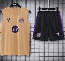 2026-27 BAR Mud Yellow Tank top and shorts suit