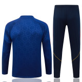 2026-27 BAR Fancy blue Half Pull Tracksuit #B26112(半拉链)