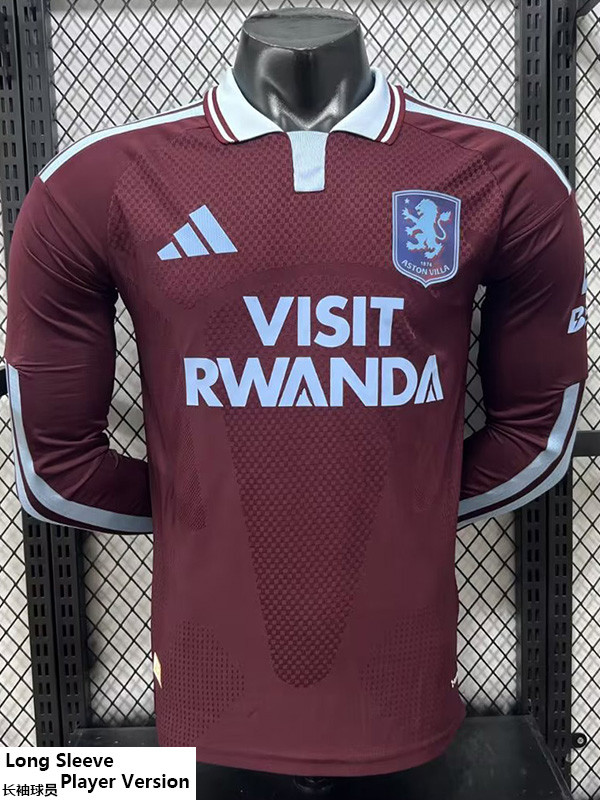 2026-27 Aston Villa Home Long Sleeve Player Version Soccer Jersey (长袖球员)